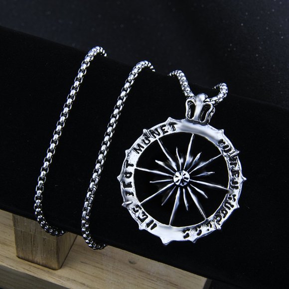 ❤️Fashion Roman clock sun pendant Necklace for women/men, N90201P203 - Picture 7 of 8